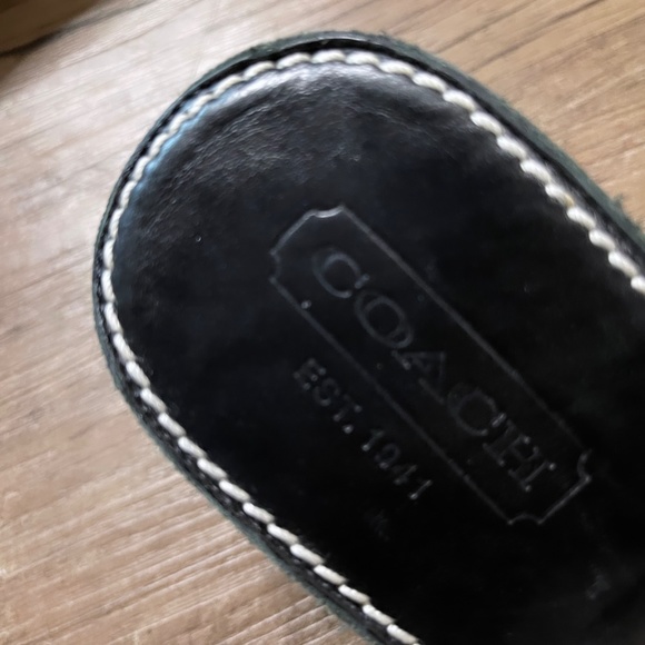 Vintage coach black wedge heels size 8.5 - Picture 3 of 3